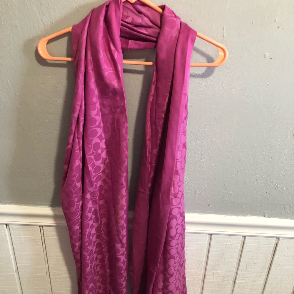 Pink/magenta Coach blanket scarf/wrap